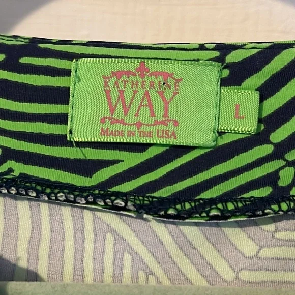 Women’s Katherine Green & Blue Way V Neck Nylon & Spandex Sheath Dress Size L - Picture 5 of 9